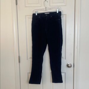 GAP Navy High Rise Corduroy Pant